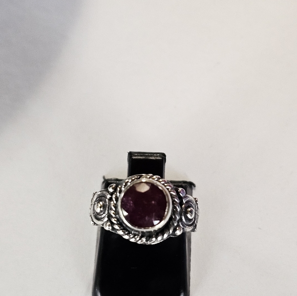 Bali Legacy Niassa Ruby Solitaire Sterling Silver Ring Size 8 ❤️ - Picture 4 of 12